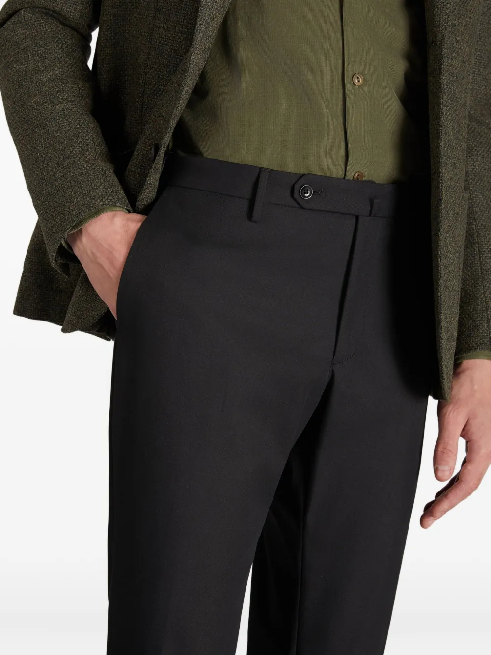 slowear Broek met riemlussen Zwart