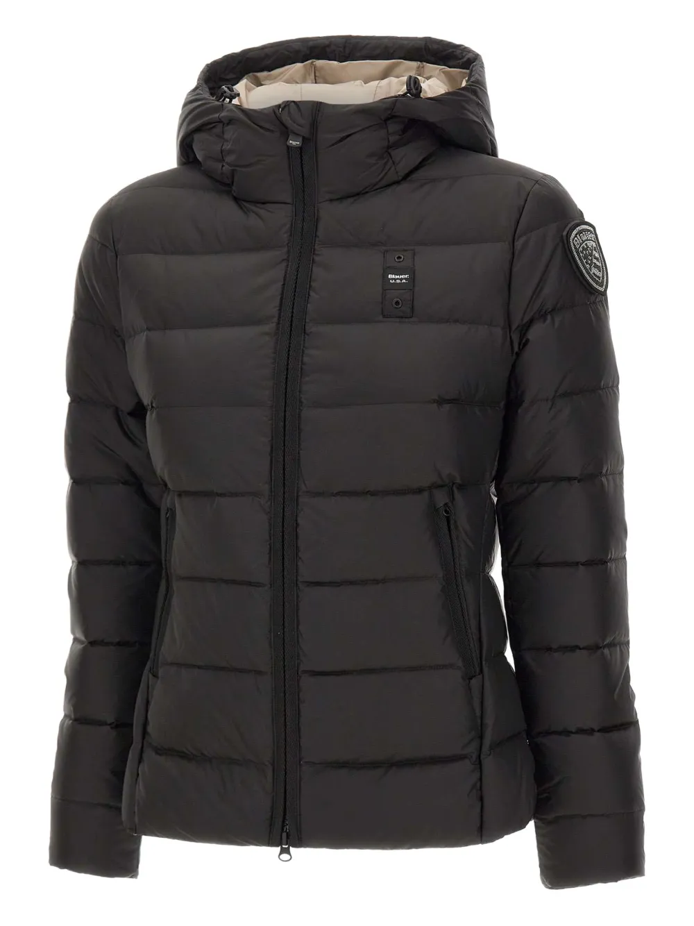 Blauer Charme Hooded Down Jacket In Black