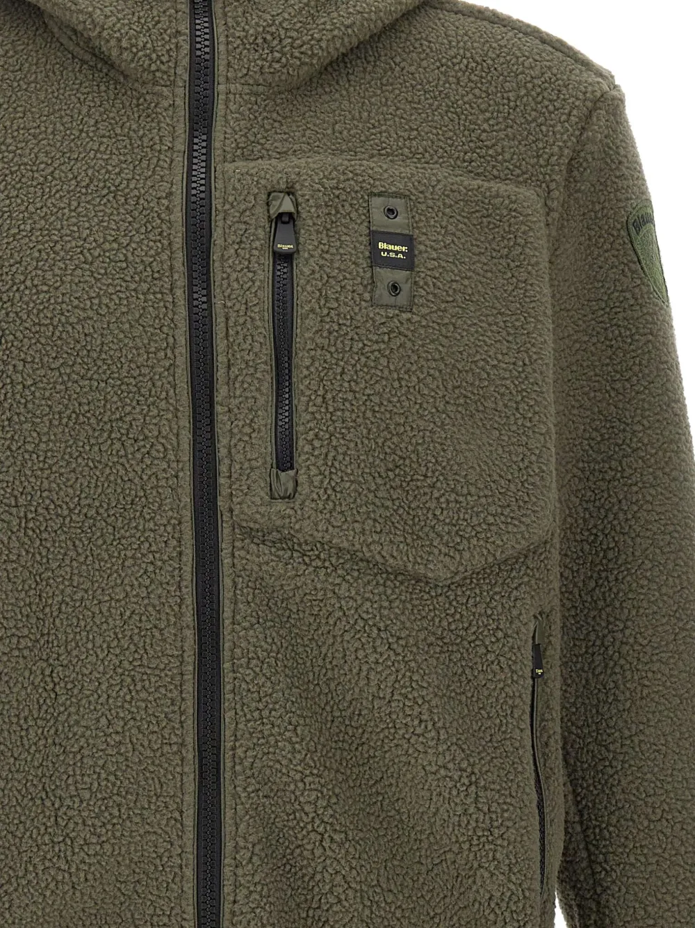 Blauer Alleghany Hooded Fleece Jacket In Green