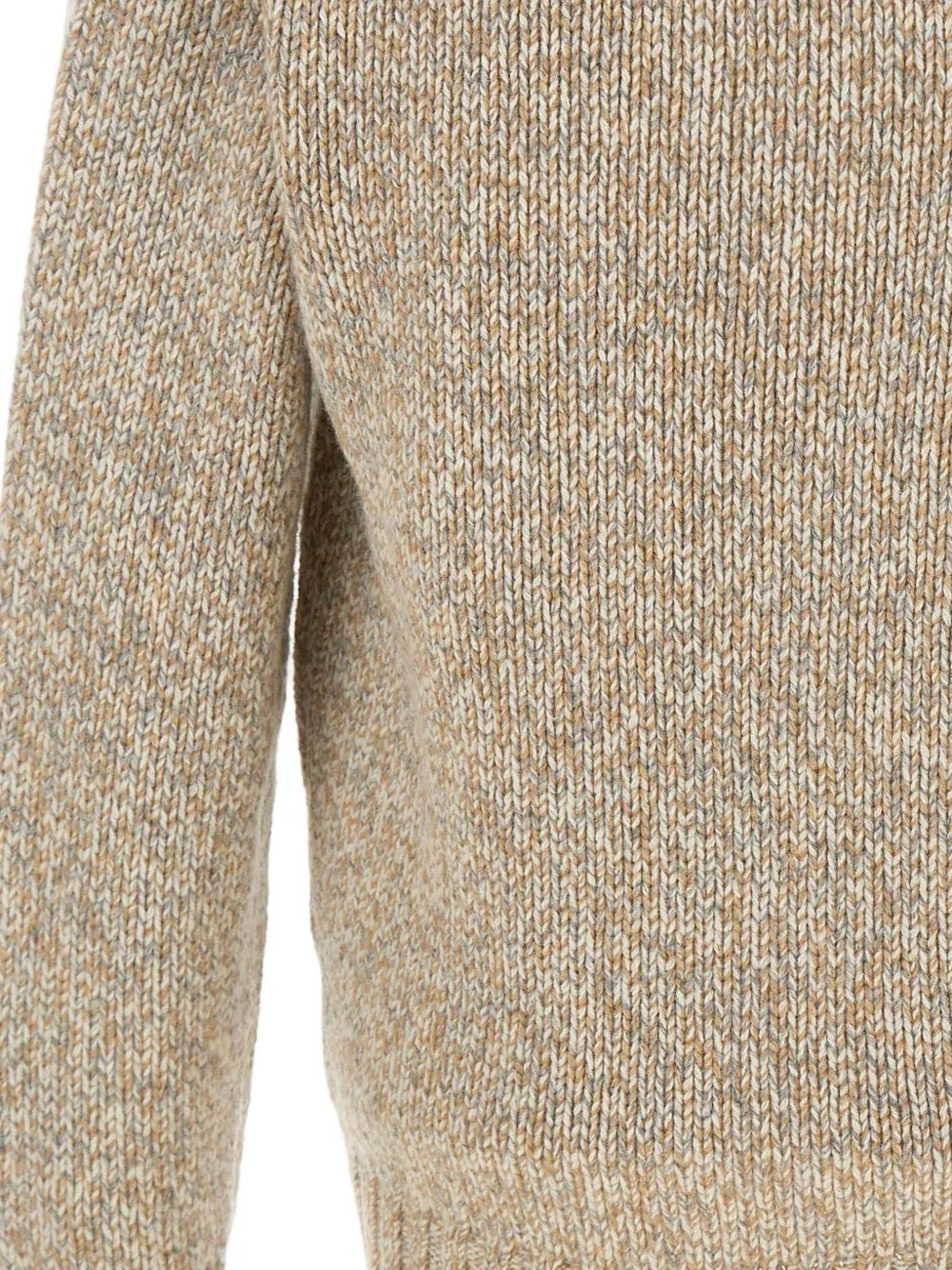 Kangra Vest met sjaalkraag en textuur Beige
