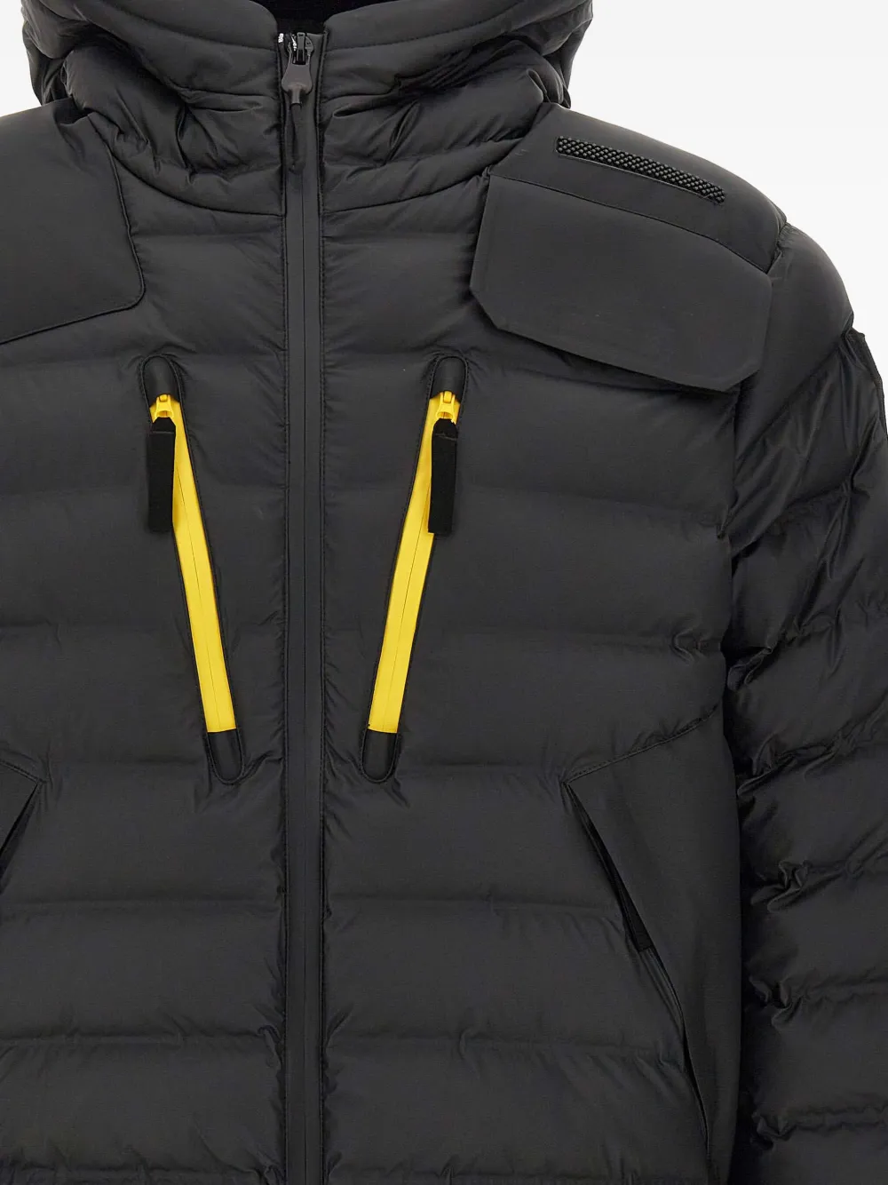 Blauer X Pirelli Capsule Hooded Zip Puffer Jacket In Black