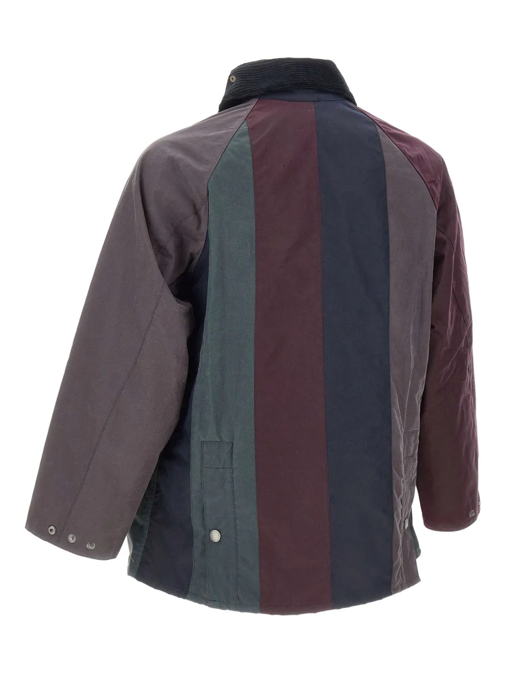 Barbour X Paul Smith Stripe Oversized Waxed Bedale Jacket In Multi