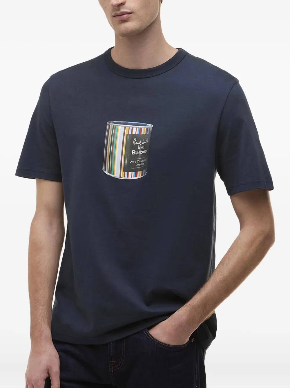 CHIARA D'ESTE crewneck front-print T-shirt - Blauw