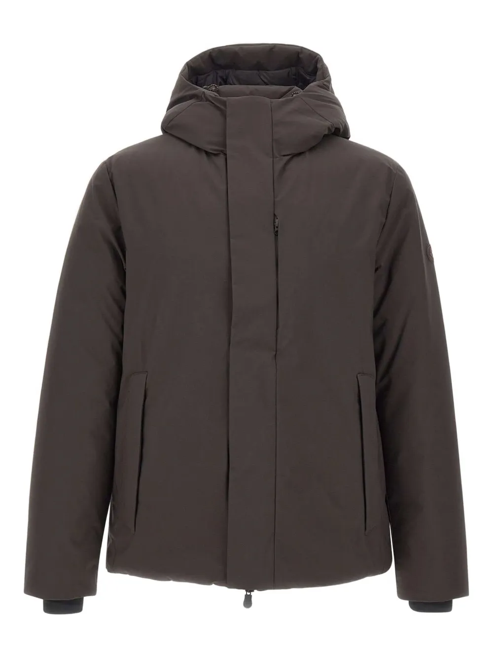 Save The Duck logo-patch padded jacket | Brown | Image 1