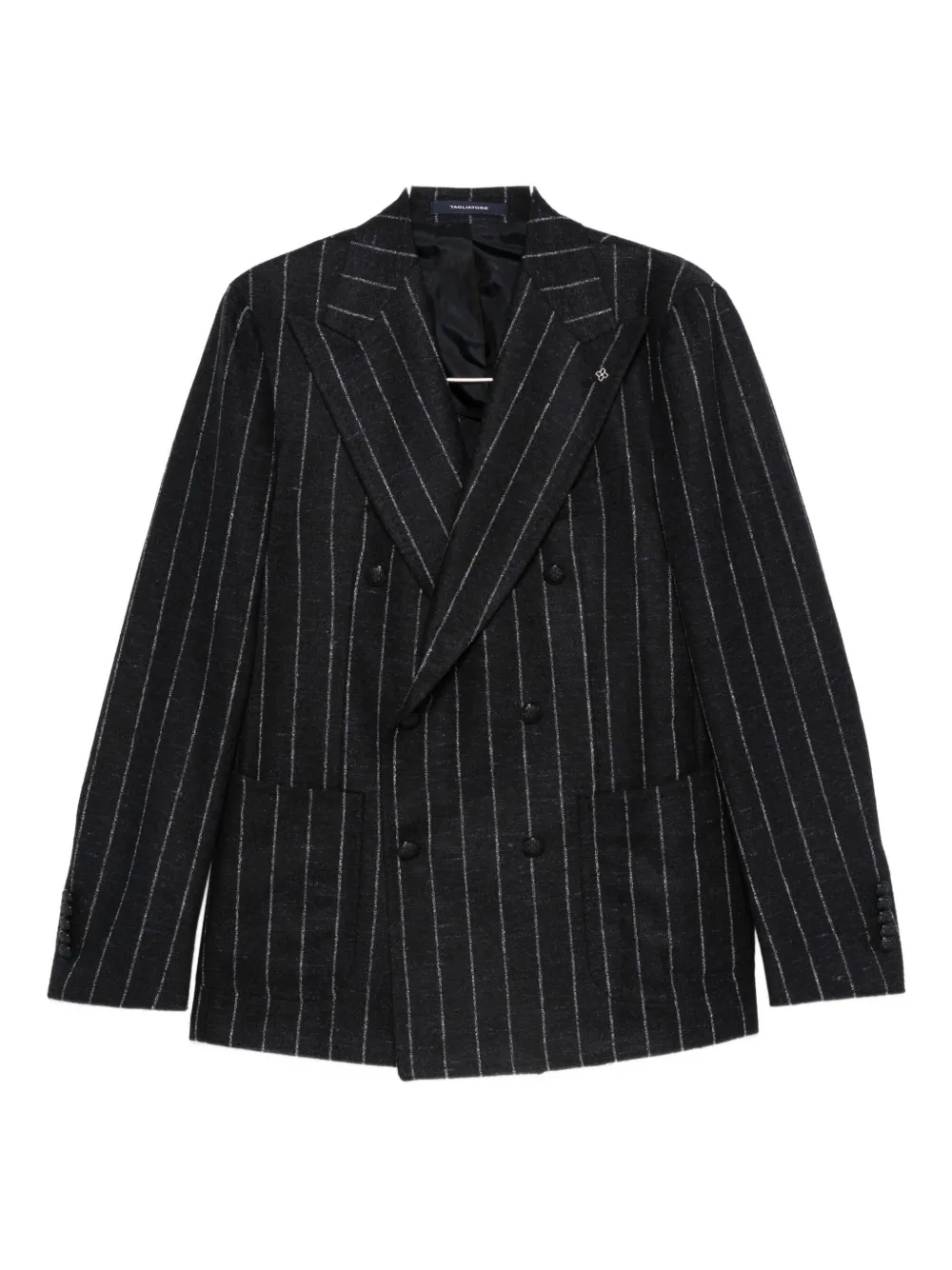 Tagliatore striped double-breasted blazer - Nero