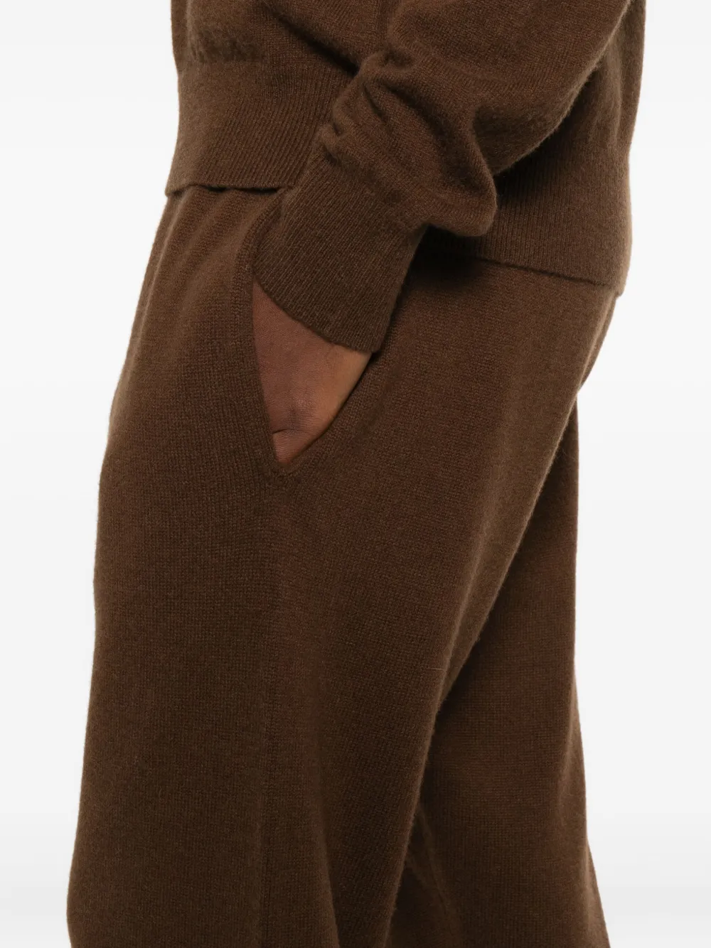 Entire Studios Ribbed-trim Trousers In Brown