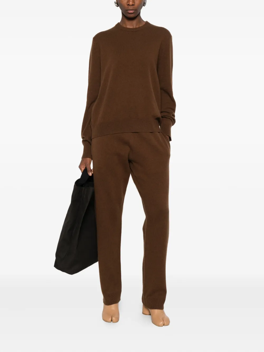 ENTIRE STUDIOS ribbed-trim trousers - Bruin