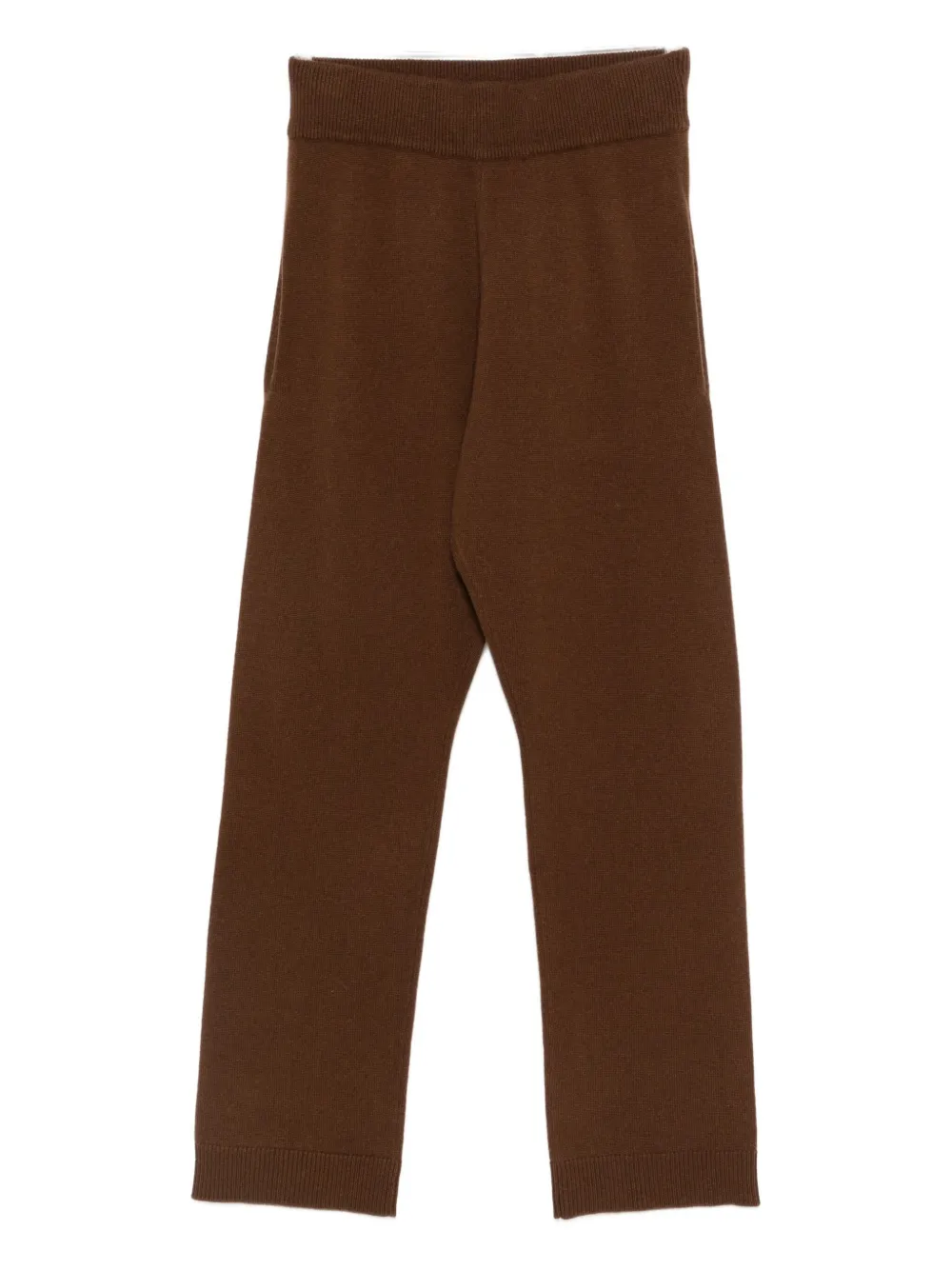 Entire Studios Ribbed-trim Trousers In Brown