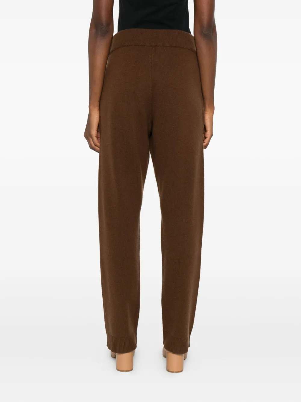 Entire Studios Ribbed-trim Trousers In Brown