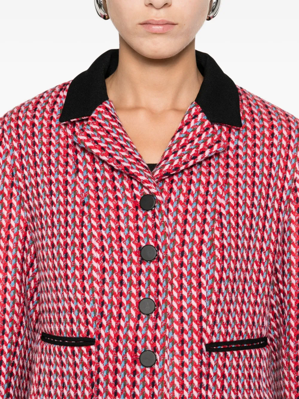 N°21 Notched-collar Tweed Jacket In Multi