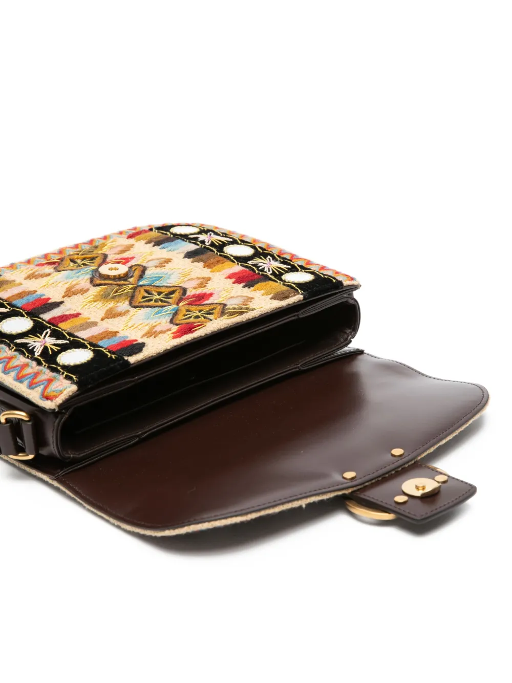 Valentino Garavani Schoudertas met borduurwerk Beige