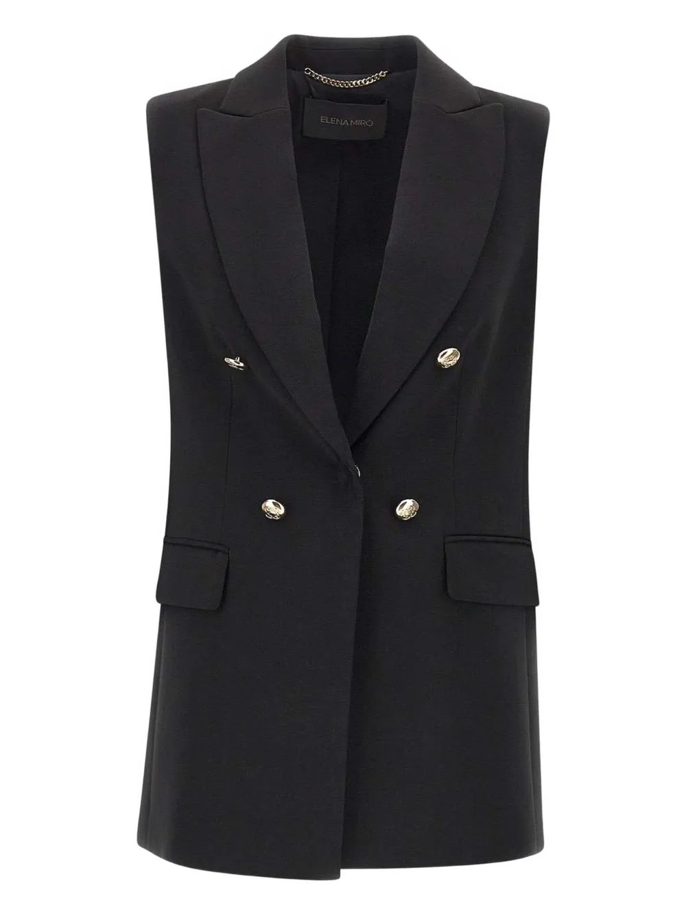 Elena Miro' Single-breasted Waistcoat In Black