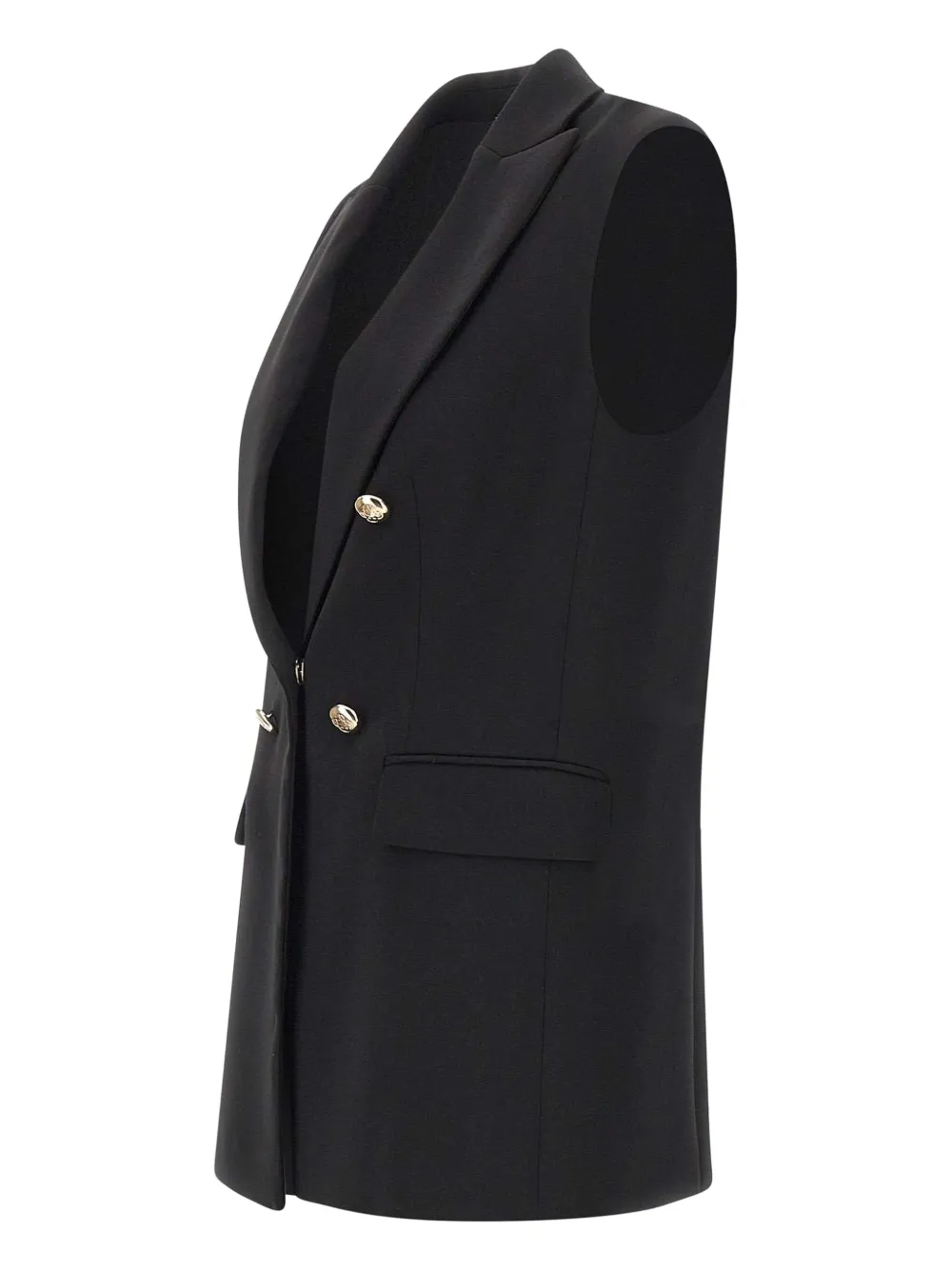 Elena Miro' Single-breasted Waistcoat In Black