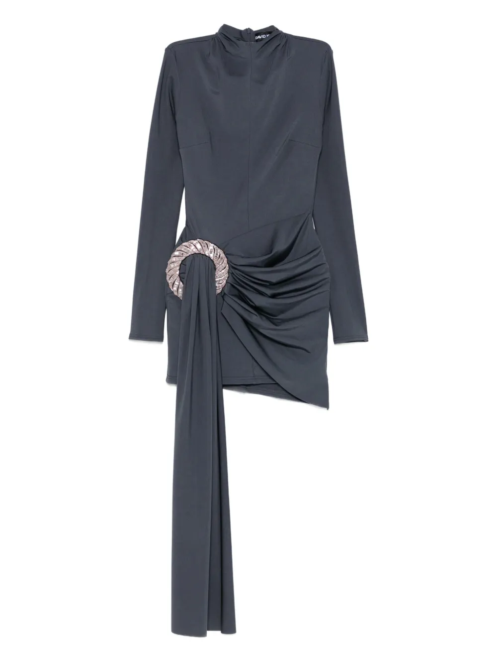 David Koma robe drapée à ornements | gris | Image 1