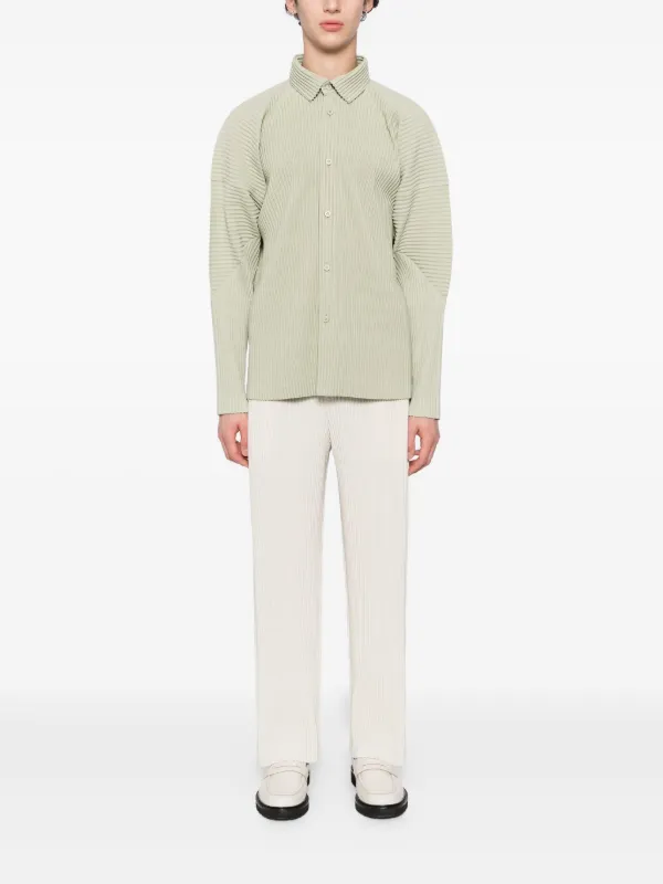 Homme Plissé Issey Miyake MC: October Perforated Shirt | Green