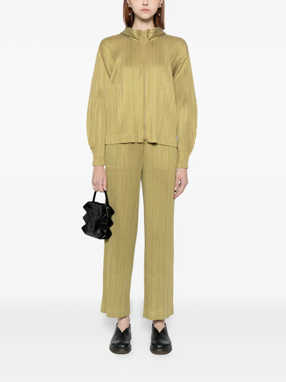 Pleats Please Issey Miyake Plooibroek - Groen