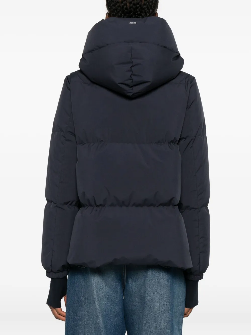 Herno Jack met trechterhals Blauw