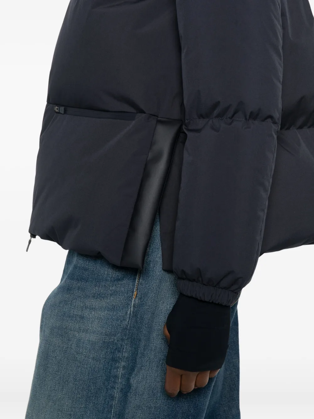 Herno Jack met trechterhals Blauw