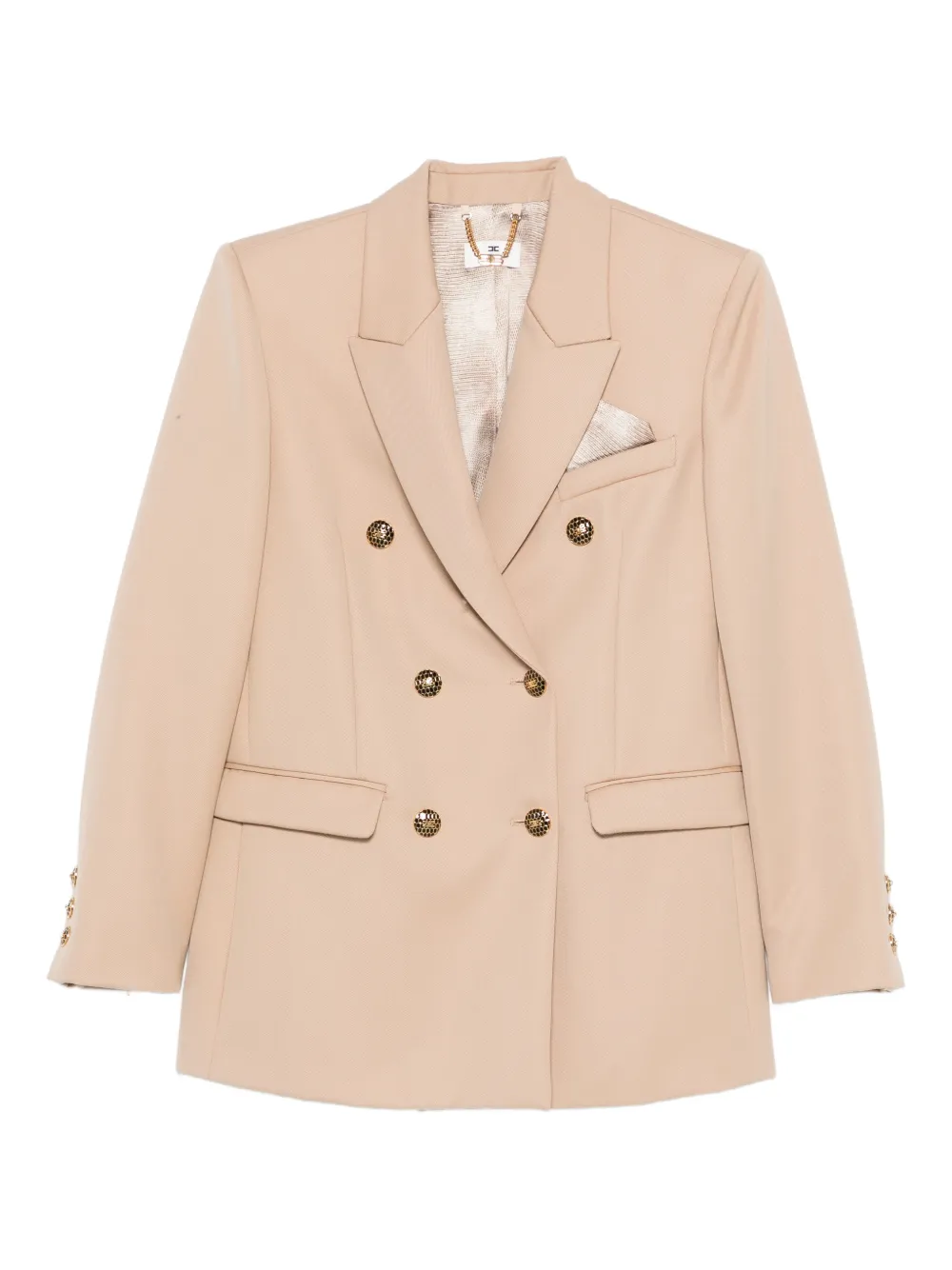 Elisabetta Franchi double-breasted buttoned blazer | Neutrals | Image 1