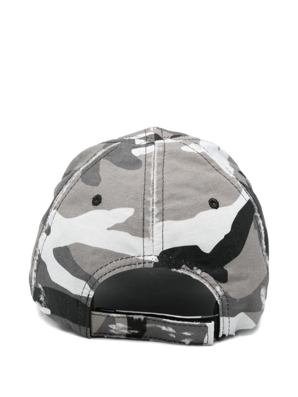 Balenciaga Honkbalpet met geborduurd logo en camouflage-print - Grijs