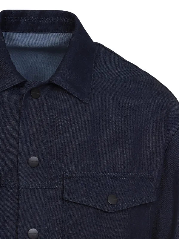 Giorgio Armani Buttoned Pocket Jacket | Blue | FARFETCH ZA