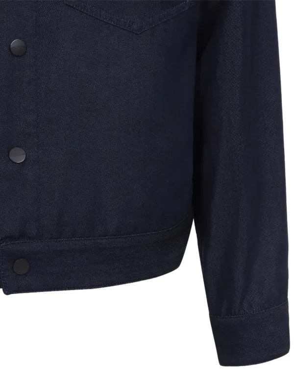 Giorgio Armani Buttoned Pocket Jacket | Blue | FARFETCH JO
