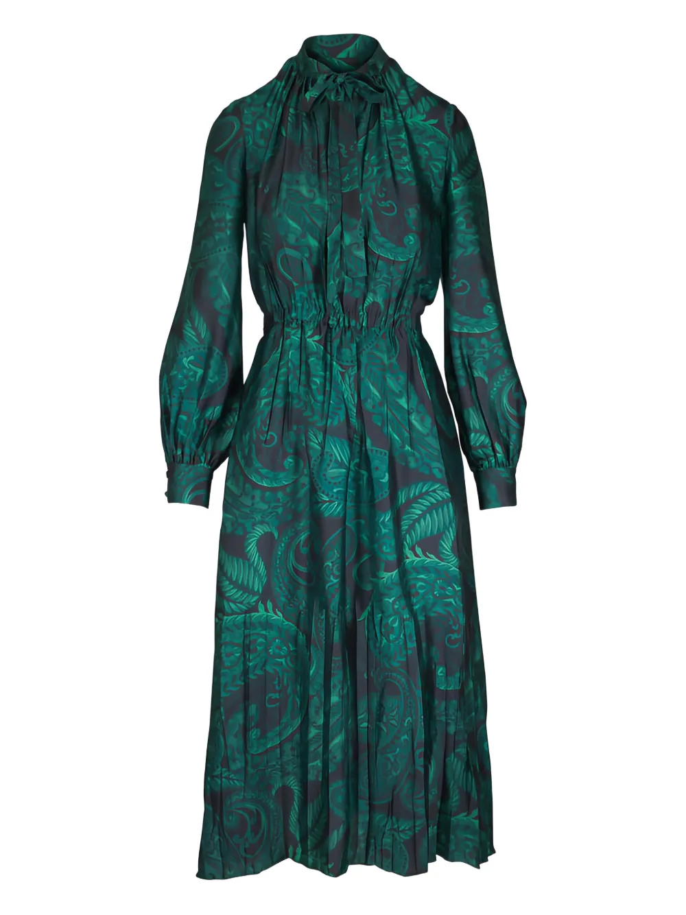 ETRO long-sleeve midi dress - Verde