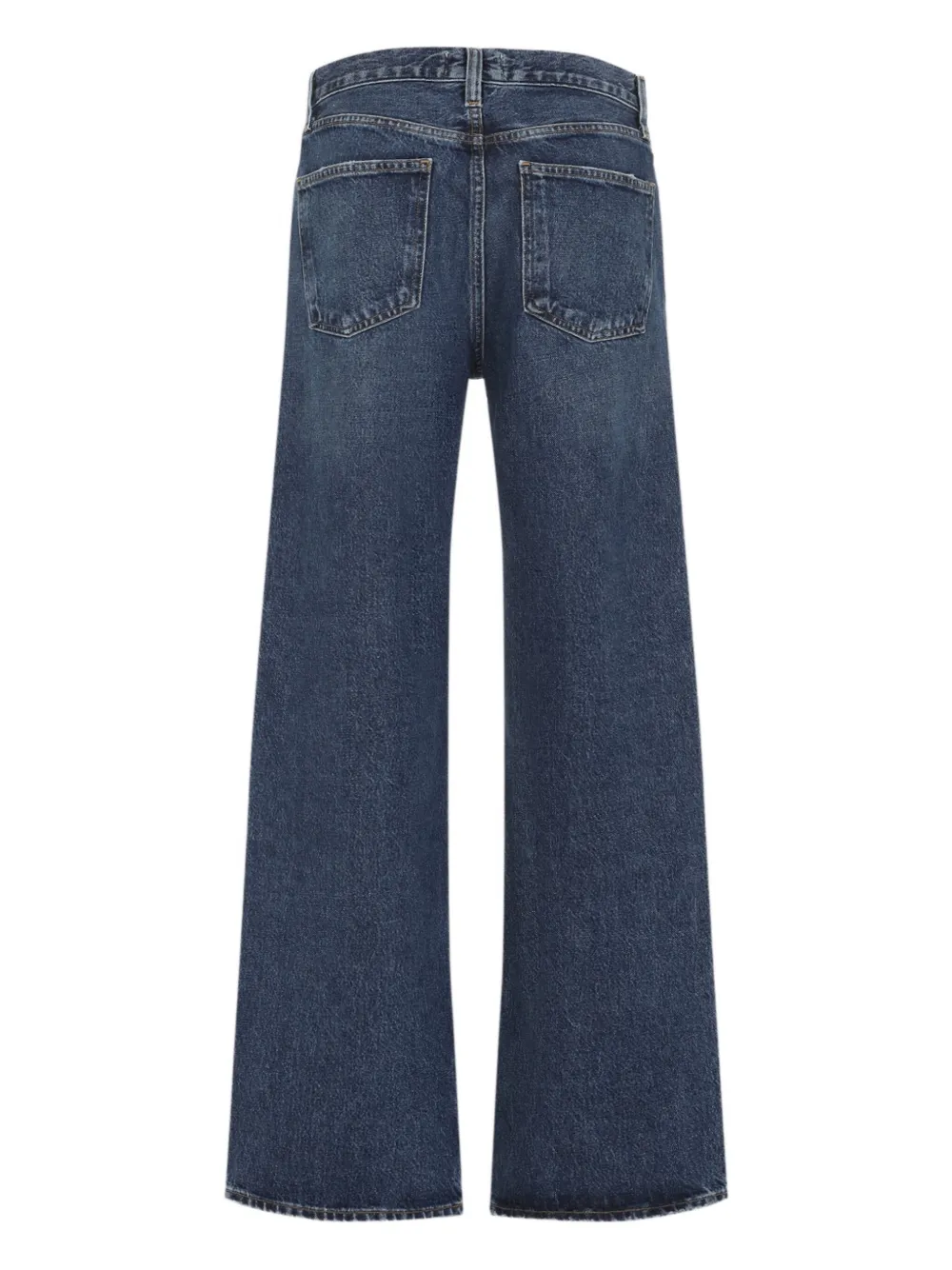 Agolde Denim Trousers With Belt Loops In Blue