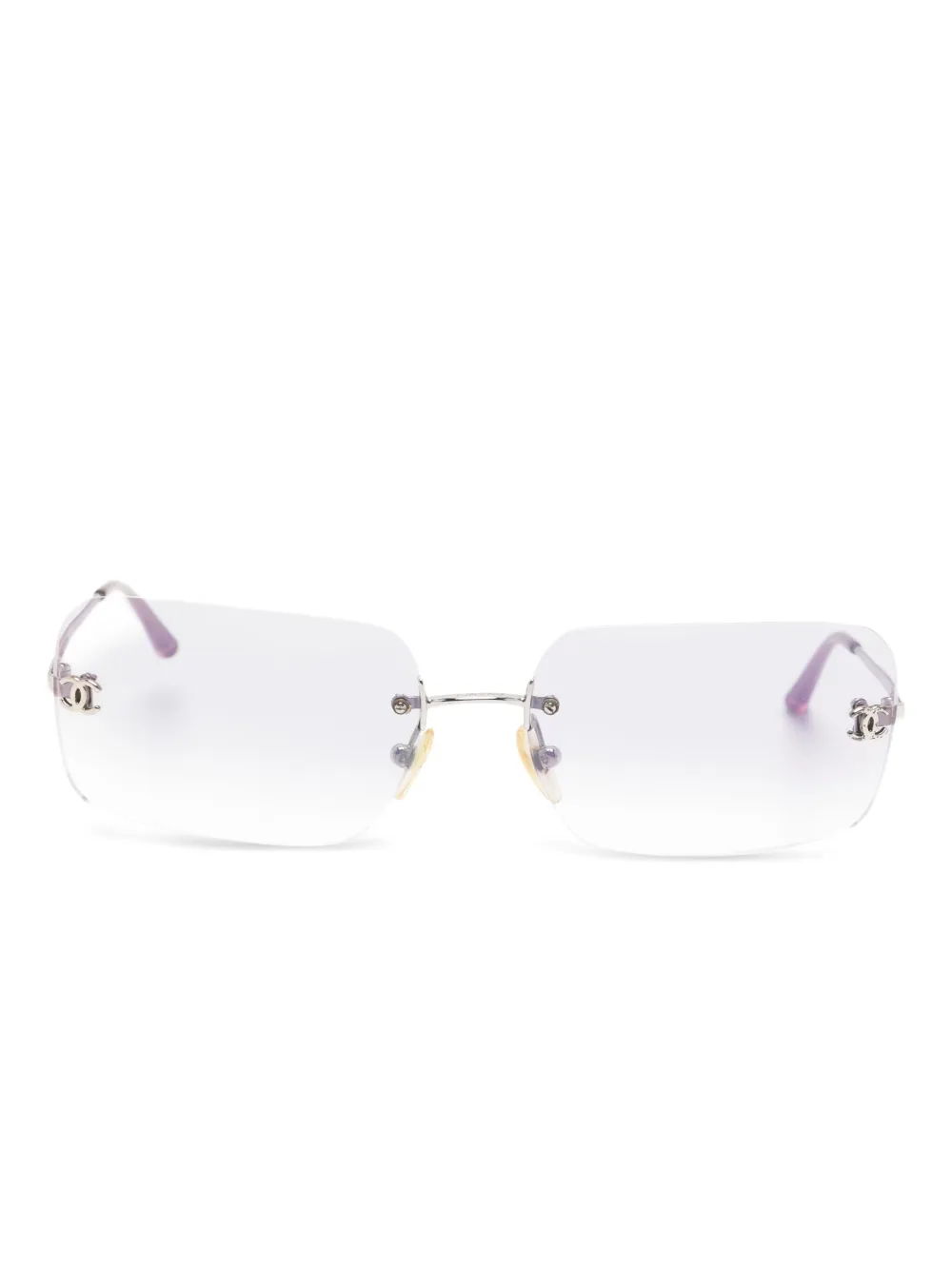 CHANEL Pre-Owned  CC-logo sunglasses | Silver | Image 1