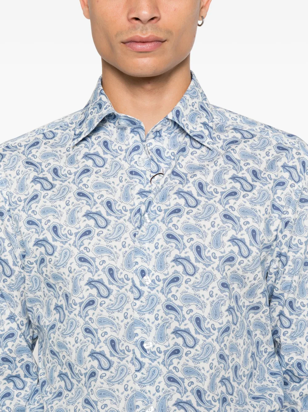 ETRO Overhemd met paisley-print Blauw