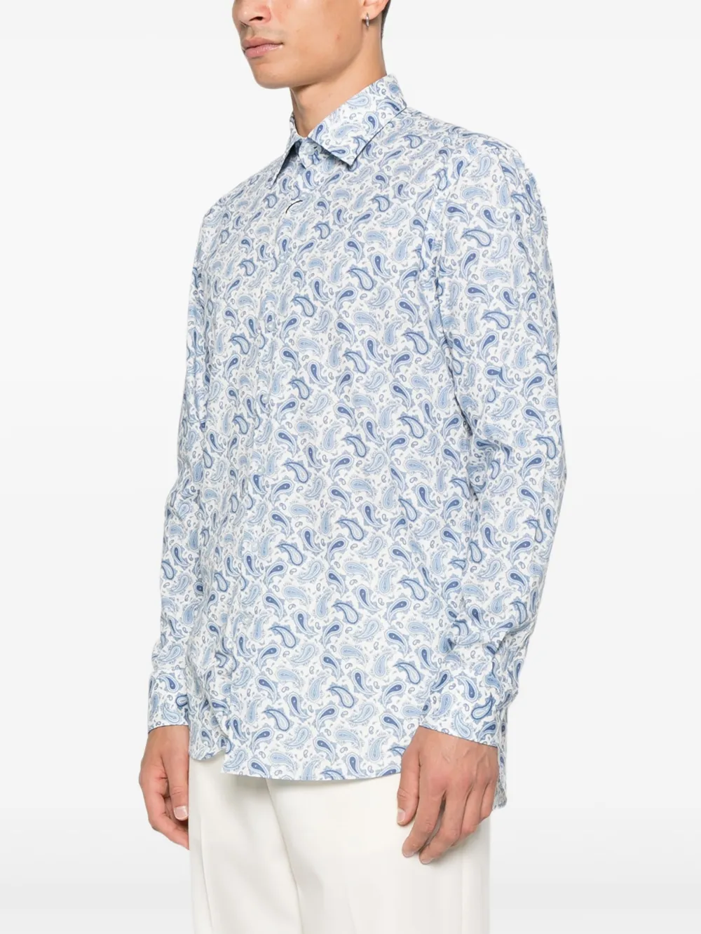 ETRO Overhemd met paisley-print Blauw