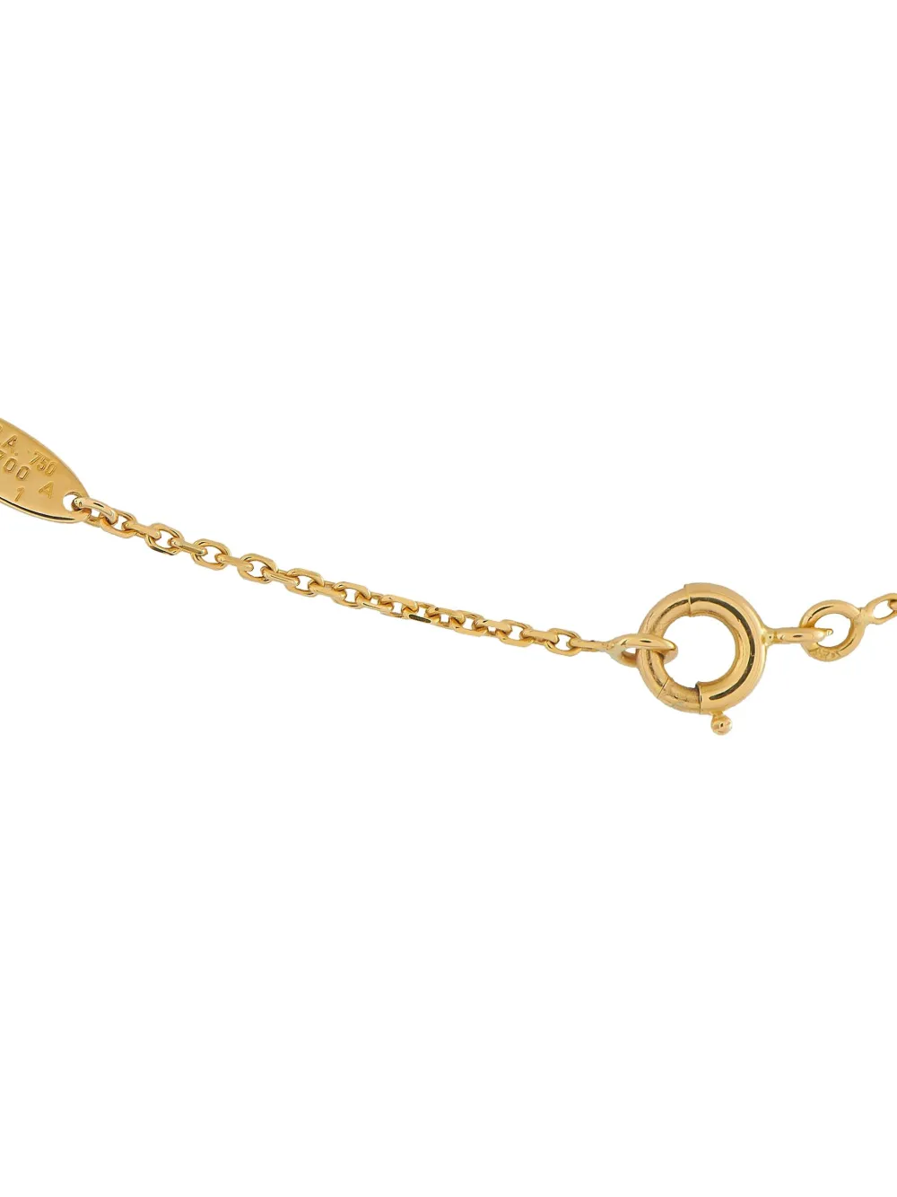 Pre-owned Van Cleef & Arpels 18k Yellow Gold Trefle Diamond Necklace