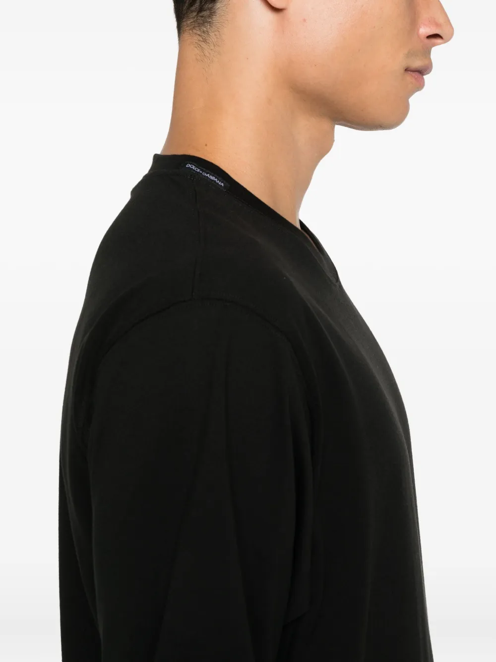 Dolce & Gabbana T-shirt met ronde hals Zwart