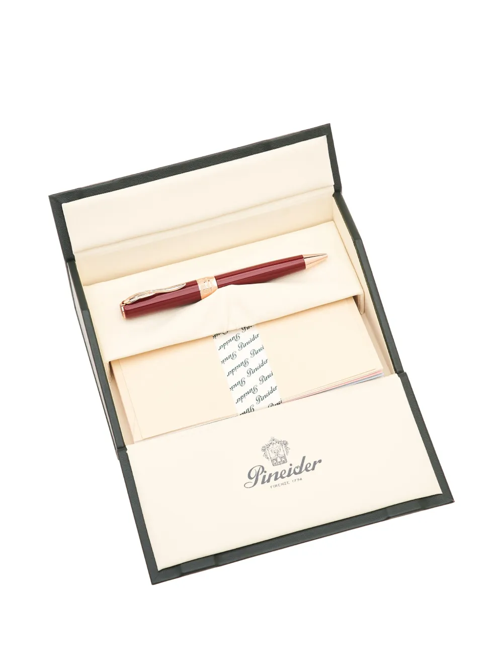 Pineider Classic Rose Gold ballpoint pen (14cm x 1.35cm) - Rosso