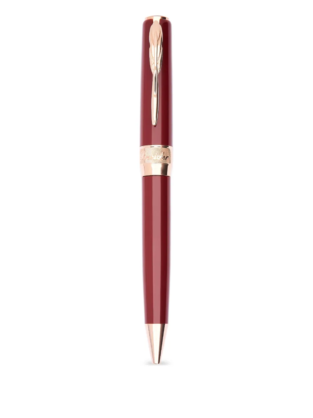Pineider Classic Rose Gold ballpoint pen (14cm x 1.35cm) | Red | Image 1