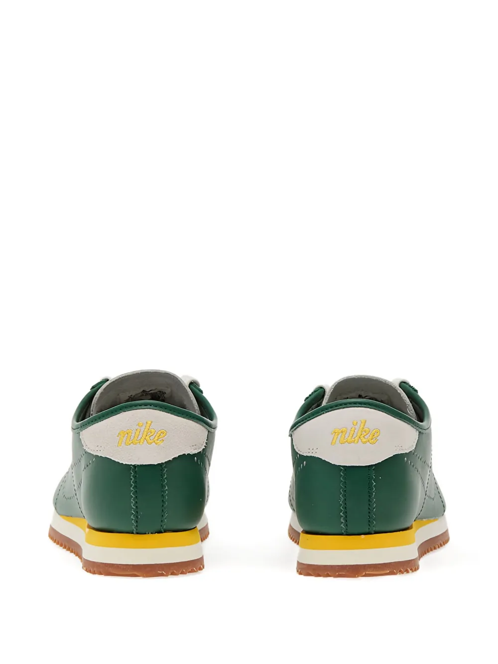 Nike Cortez leren sneakers met geperforeerd detail Groen