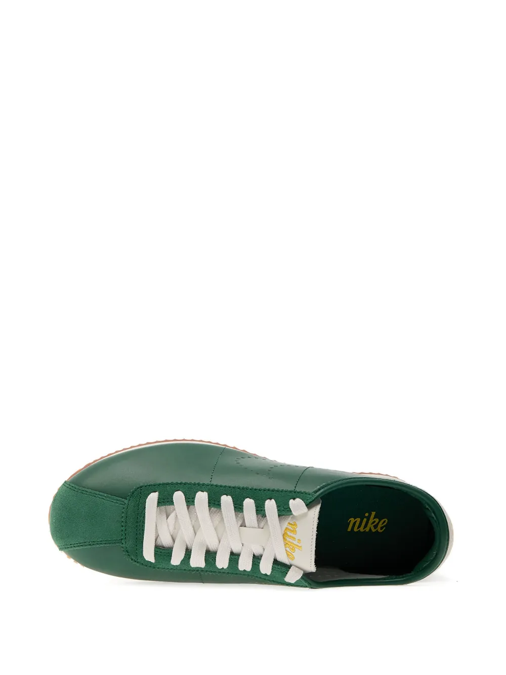 Nike Cortez leren sneakers met geperforeerd detail Groen