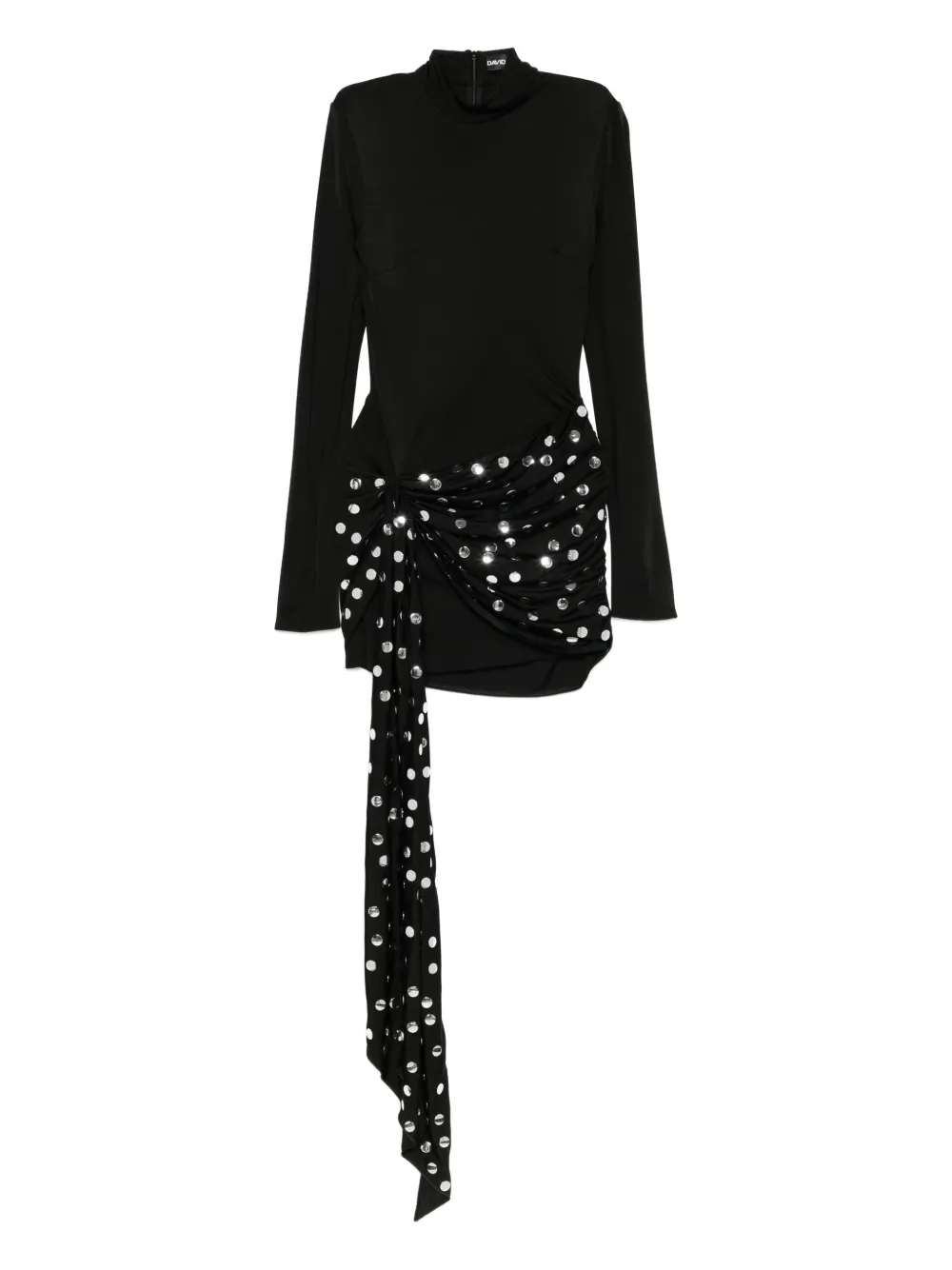 David Koma Vestido com aplicação de nó | Preto | Image 1