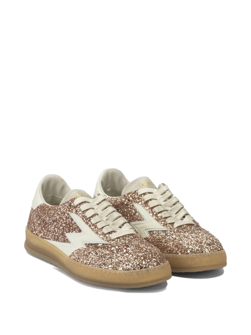 MOA CONCEPT Sneakers met glitter-applicatie Bruin