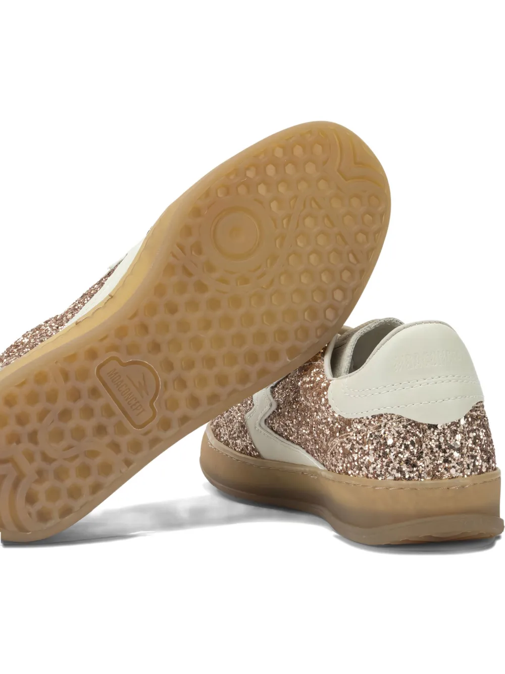 MOA CONCEPT Sneakers met glitter-applicatie Bruin