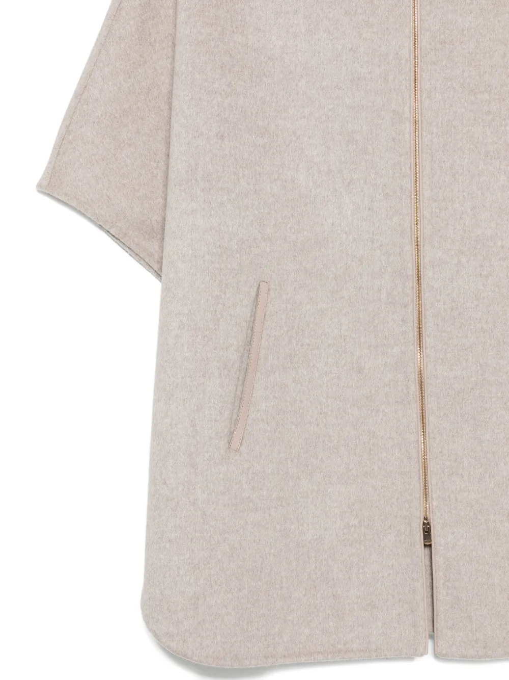 Agnona Zip-fastening Cape In Neutral
