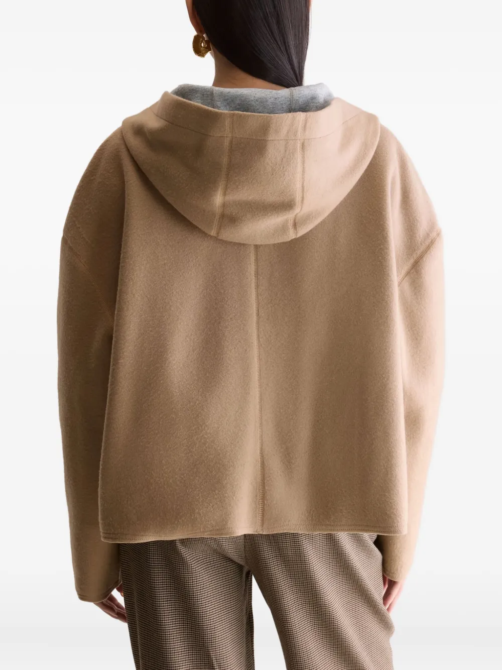 Bellerose Fannel Zipped Hoodie In Brown