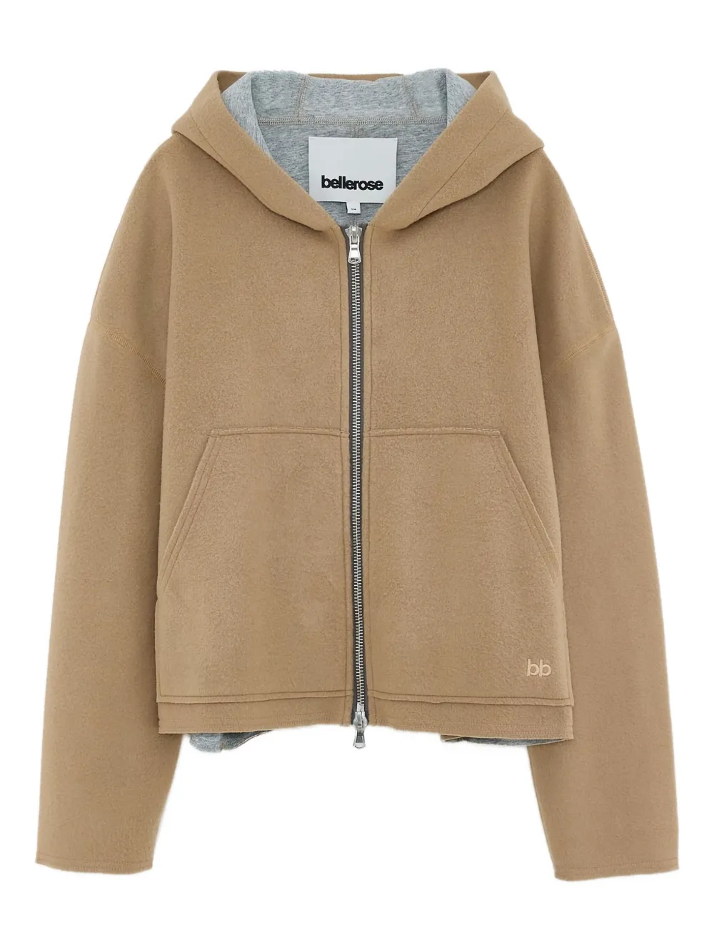 Bellerose Fannel Zipped Hoodie In Brown