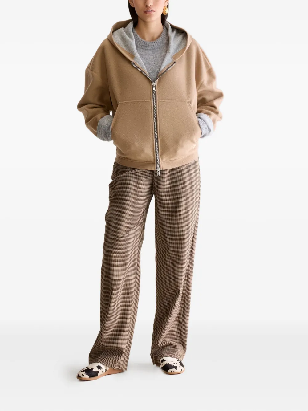 Bellerose Fannel zipped hoodie - Beige