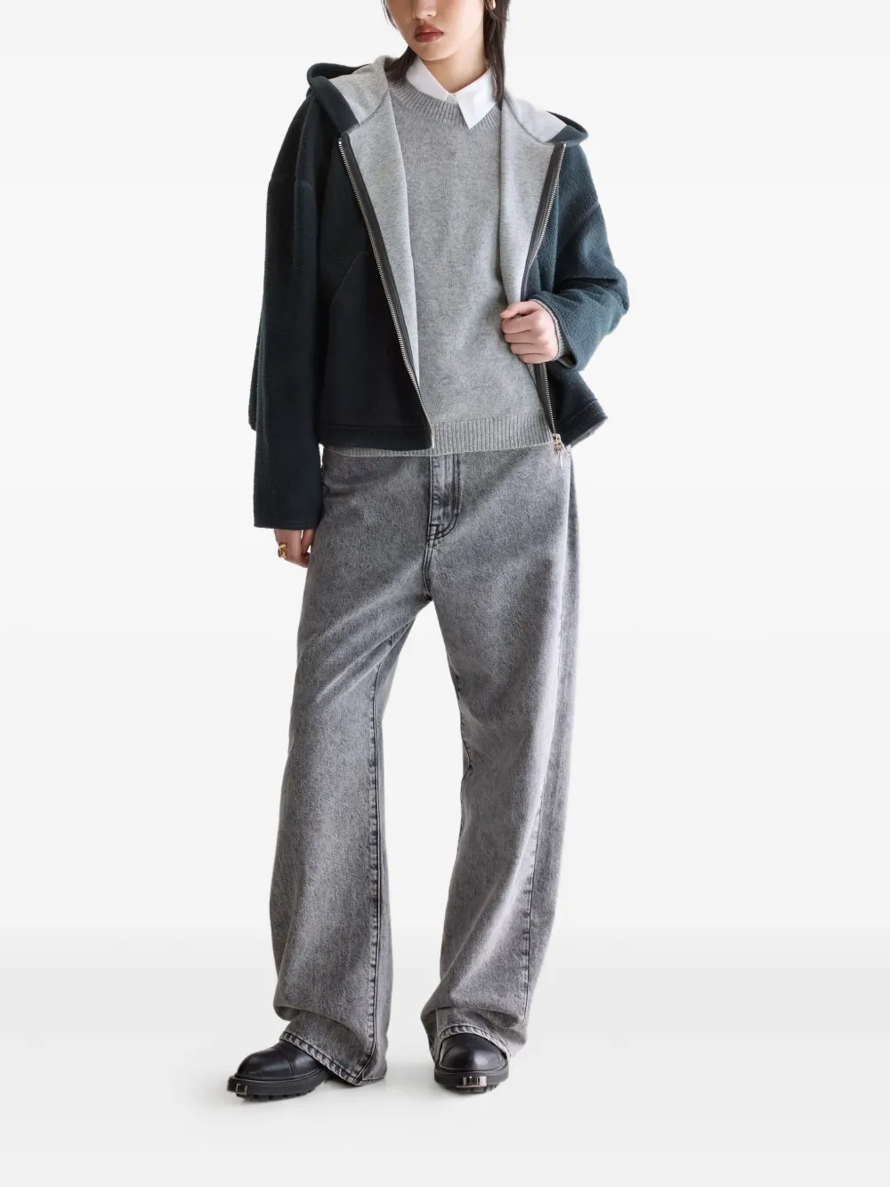 Bellerose Fannel zipped hoodie - Groen