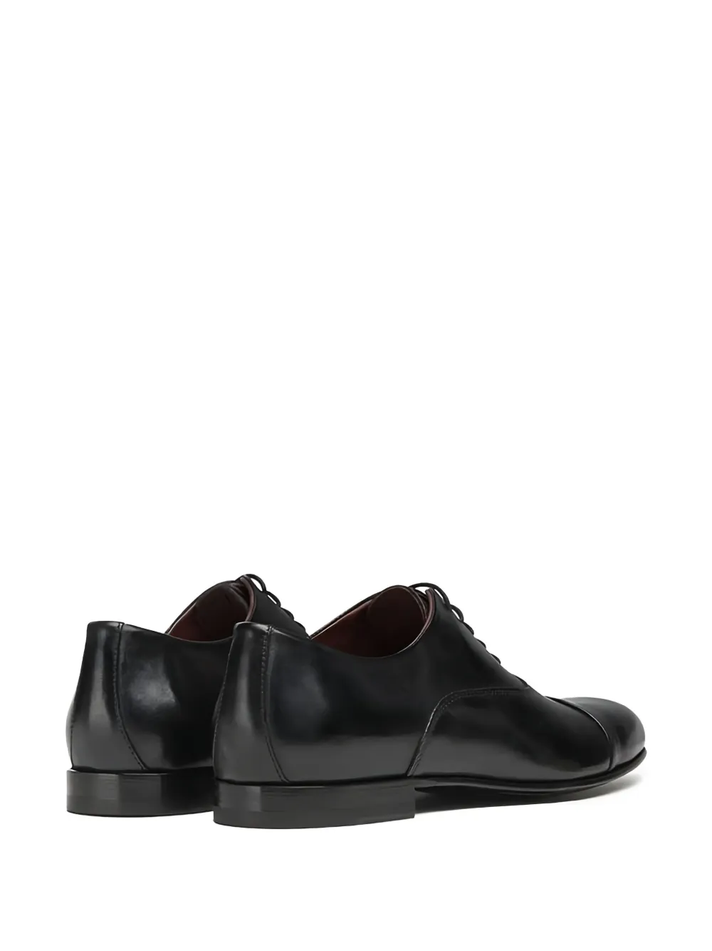 Corneliani Leather Oxford Shoes In Black