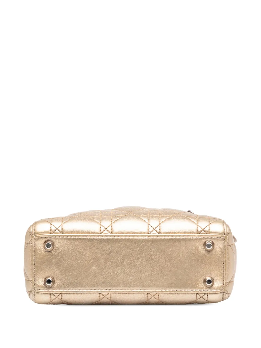 2014 Mini Metallic Lambskin Cannage Lady Dior Satchel