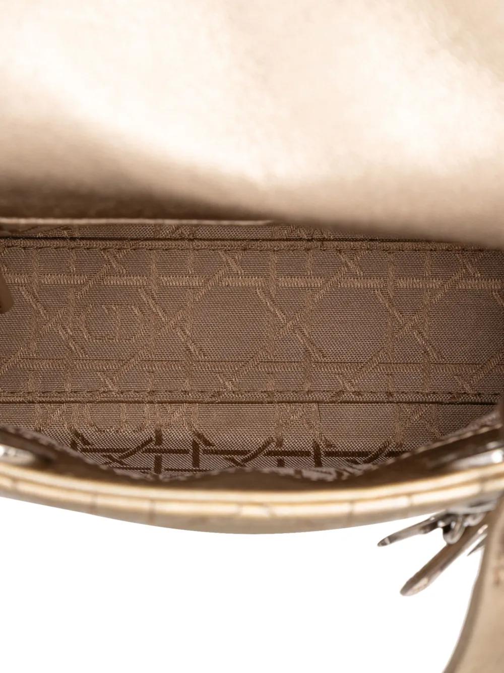 2014 Mini Metallic Lambskin Cannage Lady Dior Satchel