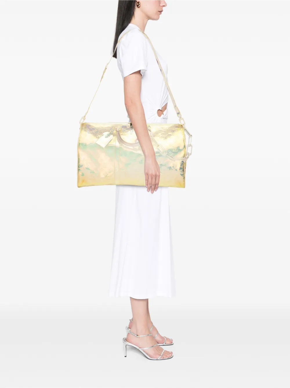 Louis Vuitton Pre-Owned bolsa de viaje Keepall Bandouliere 50 con Monogram Prism 2000 | Estilos de archivo | Image 2