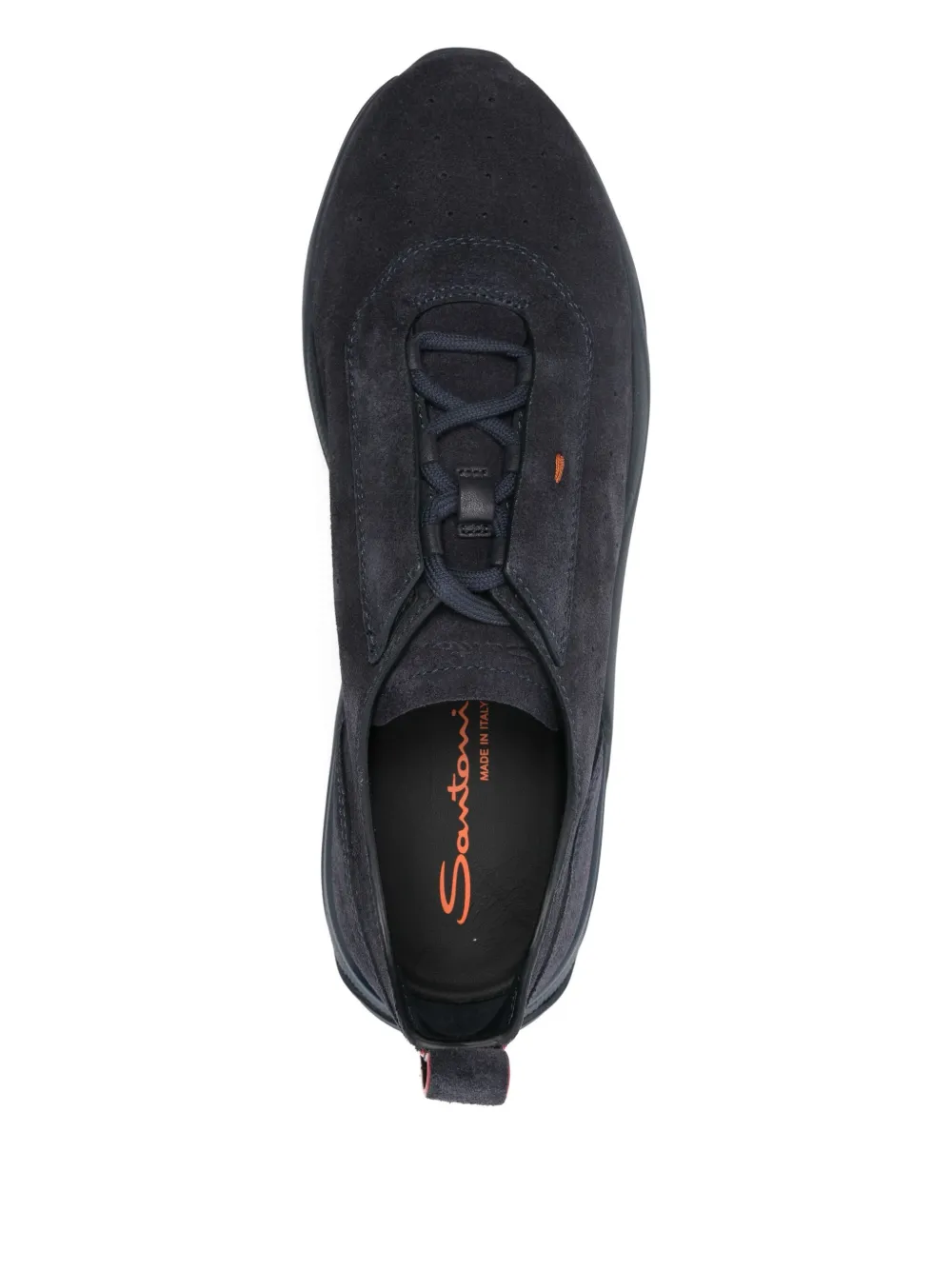 Santoni suede sneakers Blauw